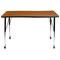 Flash Furniture Rectangle 28 W, 47.5 L, 30 H, Chrome, Laminate, Particleboard, Steel, Wood Grain XU-A3048-CON-OAK-T-A-CAS-GG - alternate 8